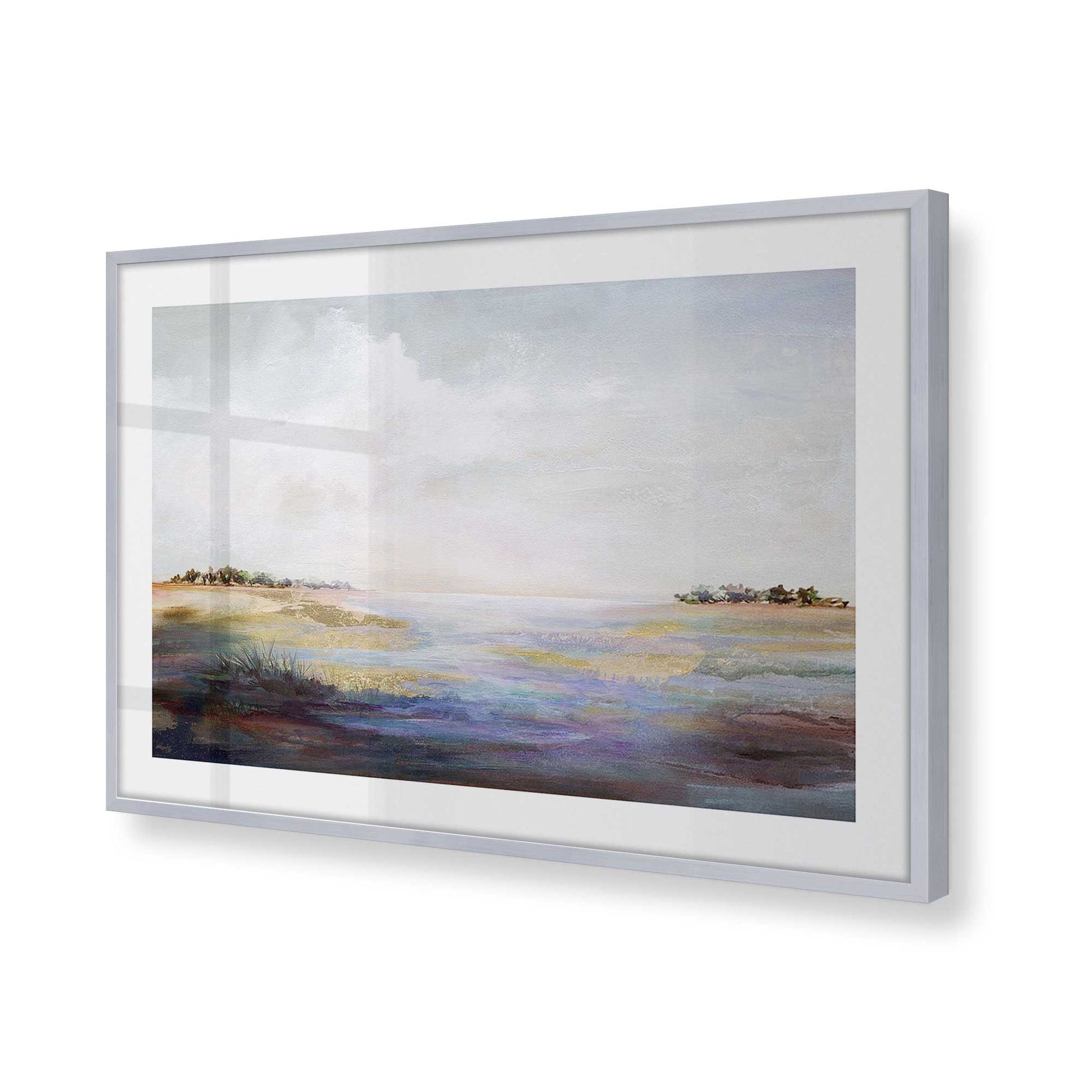 [Color:Polished Chrome], Picture of art in a Polished Chrome frame at an angle