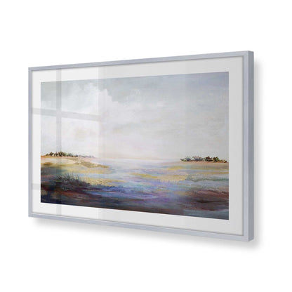 [Color:Polished Chrome], Picture of art in a Polished Chrome frame at an angle