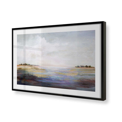 [Color:Satin Black], Picture of art in a Satin Black frame at an angle