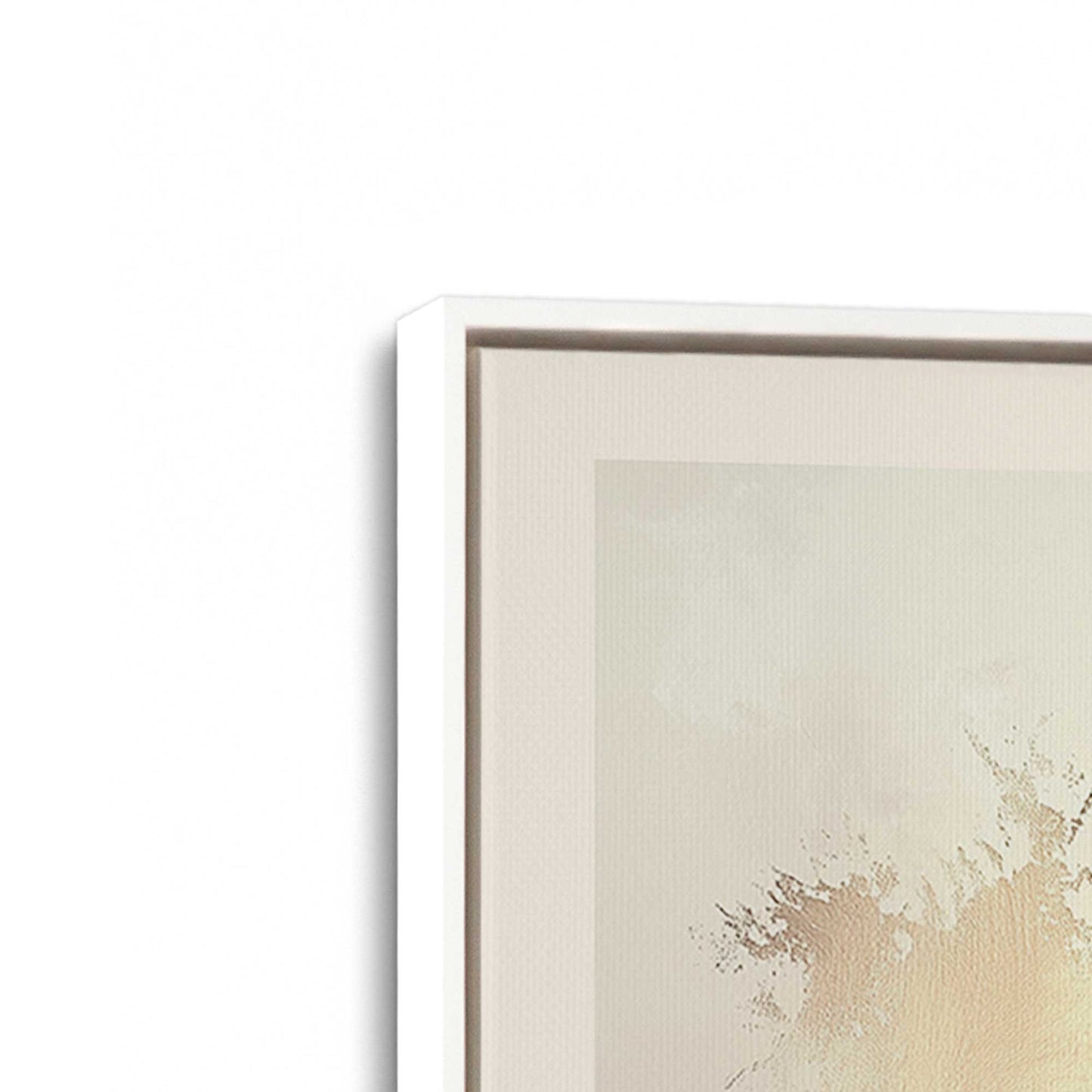 [Color:Opaque White], Picture of art in a White frame at an angle