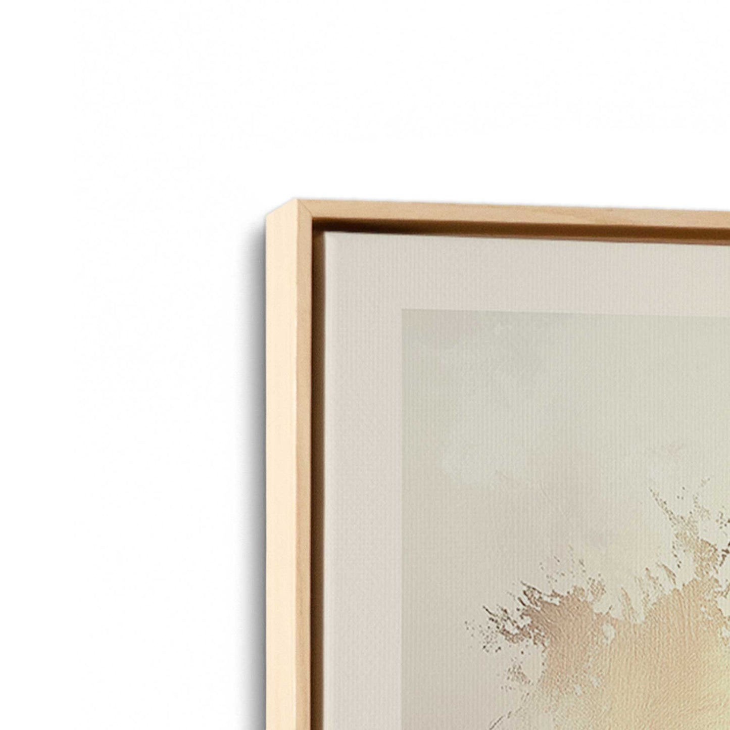 [Color:American Maple], Picture of art in a American Maple frame at an angle
