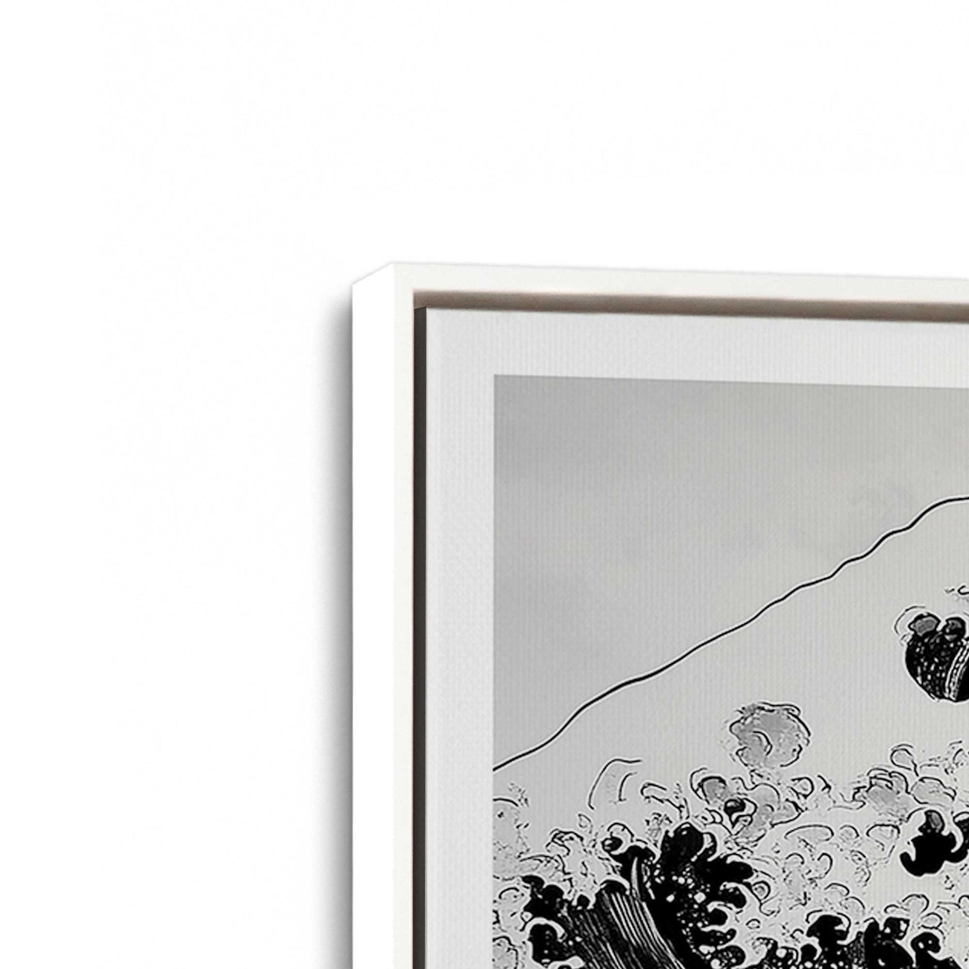 [Color:Opaque White], Picture of art in a White frame at an angle