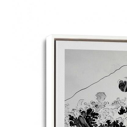 [Color:Opaque White], Picture of art in a White frame at an angle
