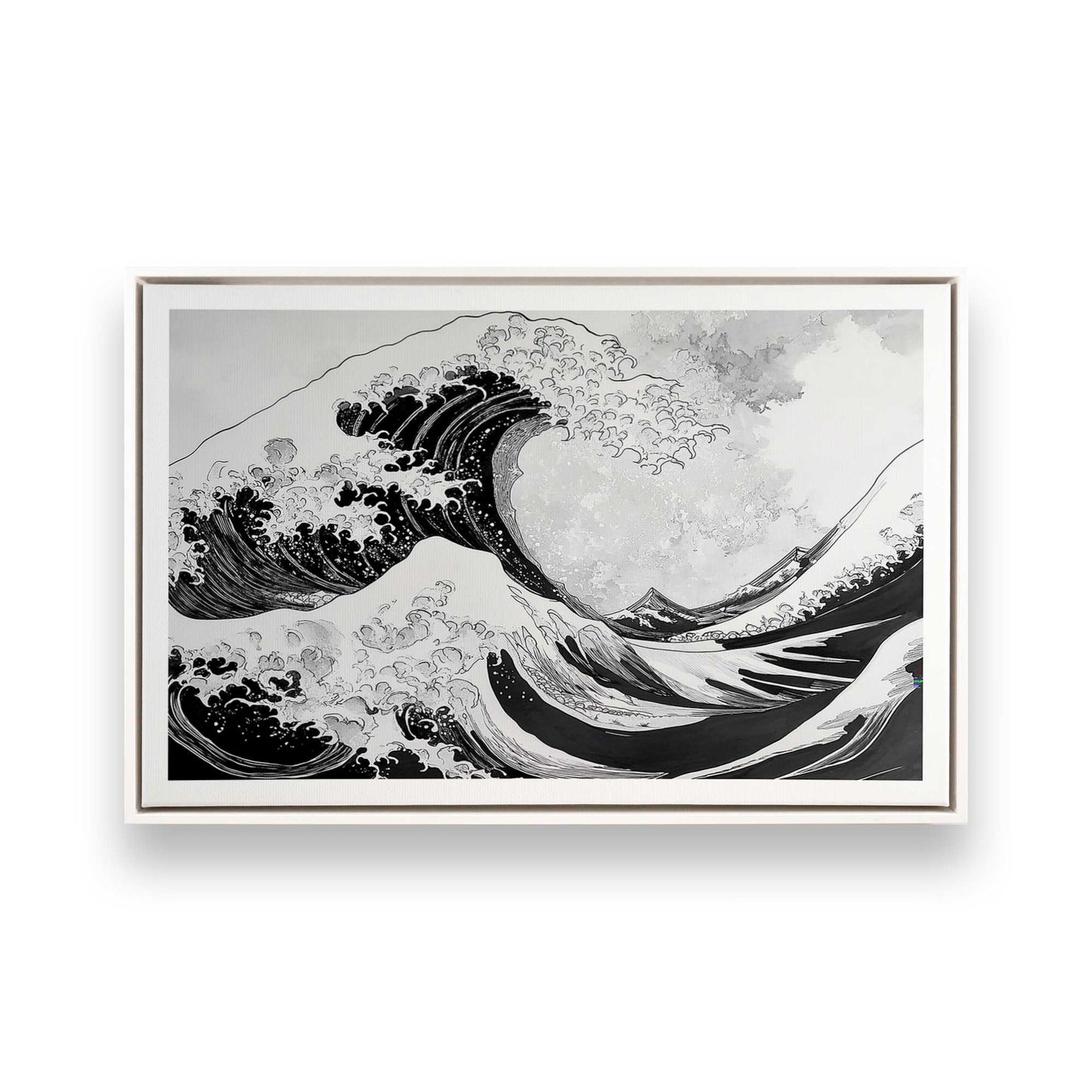 [Color:Opaque White], Picture of art in a White frame