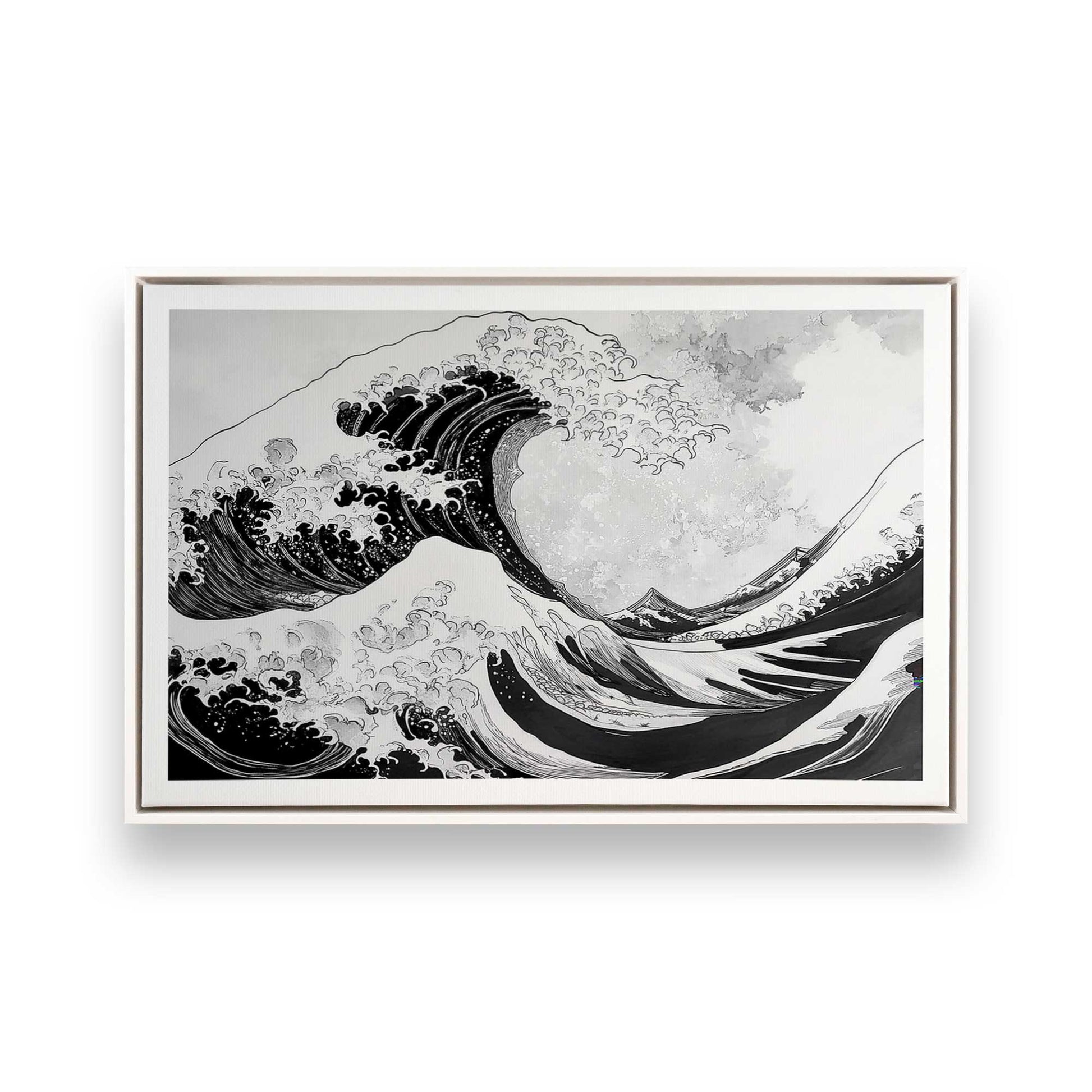 [Color:Opaque White], Picture of art in a White frame