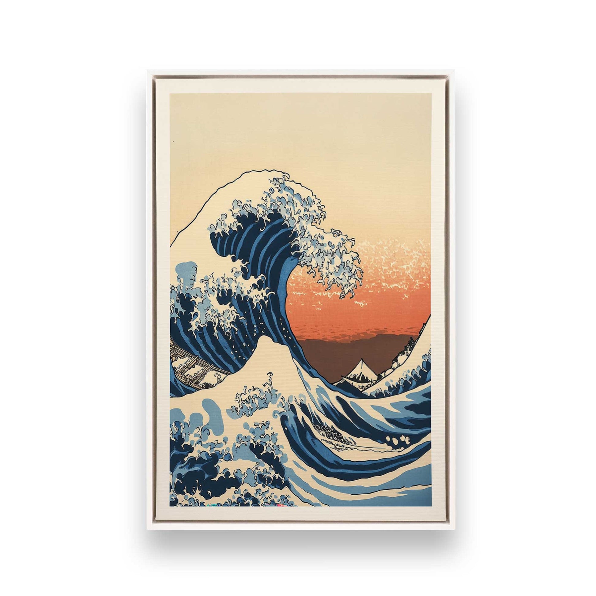 [Color:Opaque White], Picture of art in a White frame