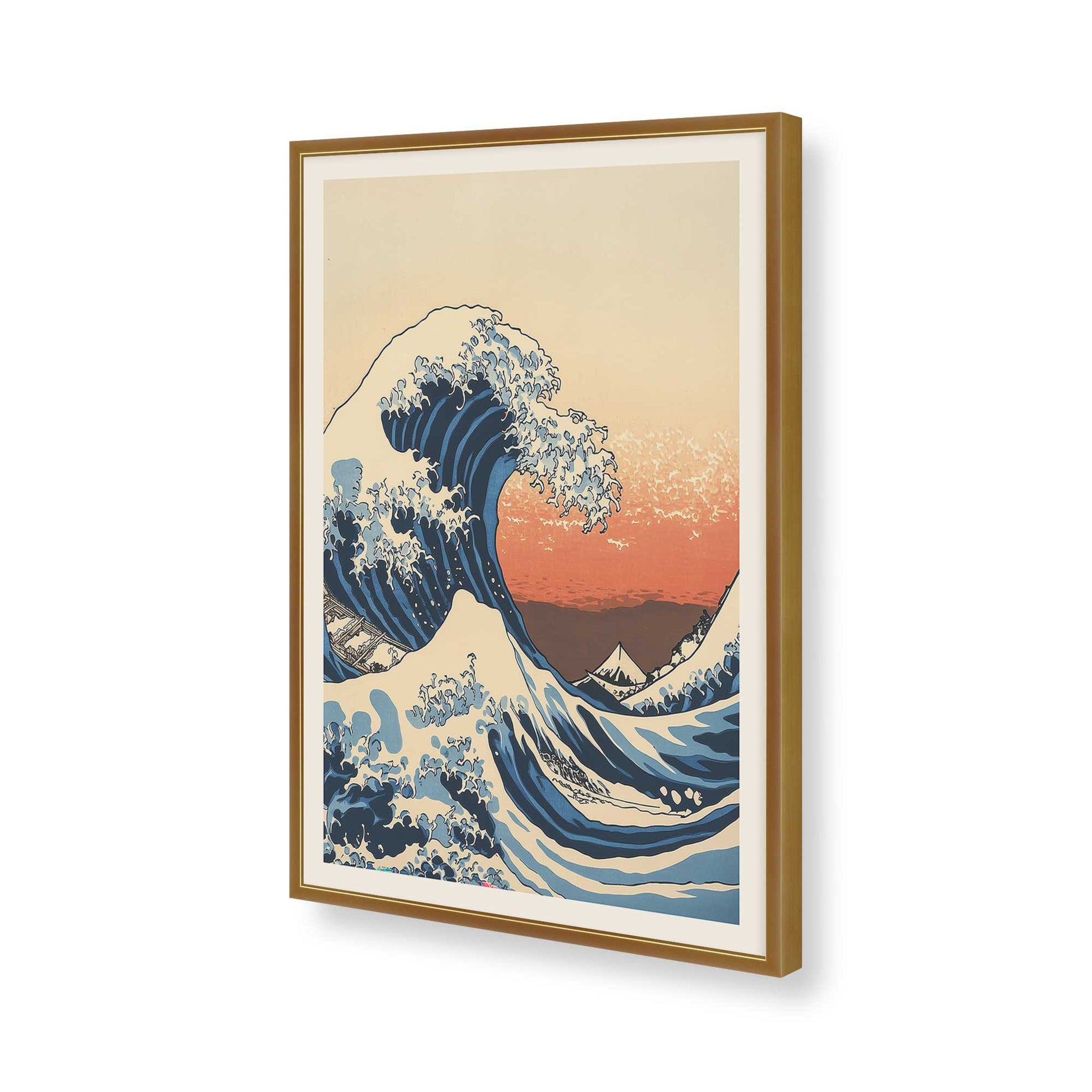 [Color:Polished Gold], Picture of art in a Polished Gold frame of the corner