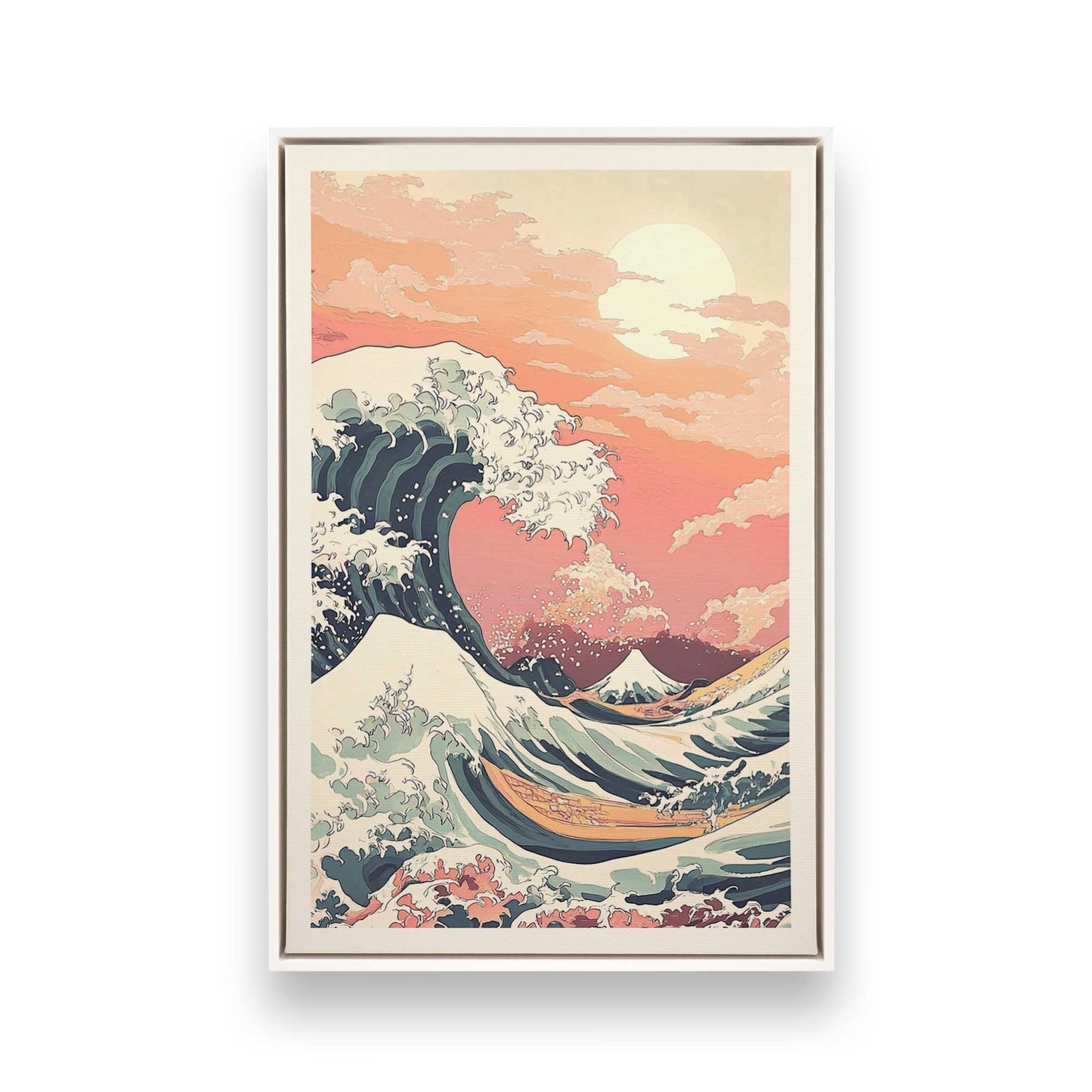 [Color:Opaque White], Picture of art in a White frame