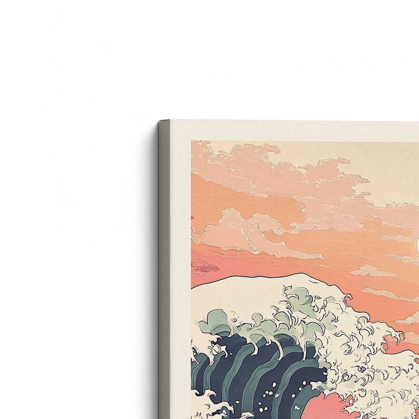 [Color:Stretched Canvas], Picture of the corner of the art