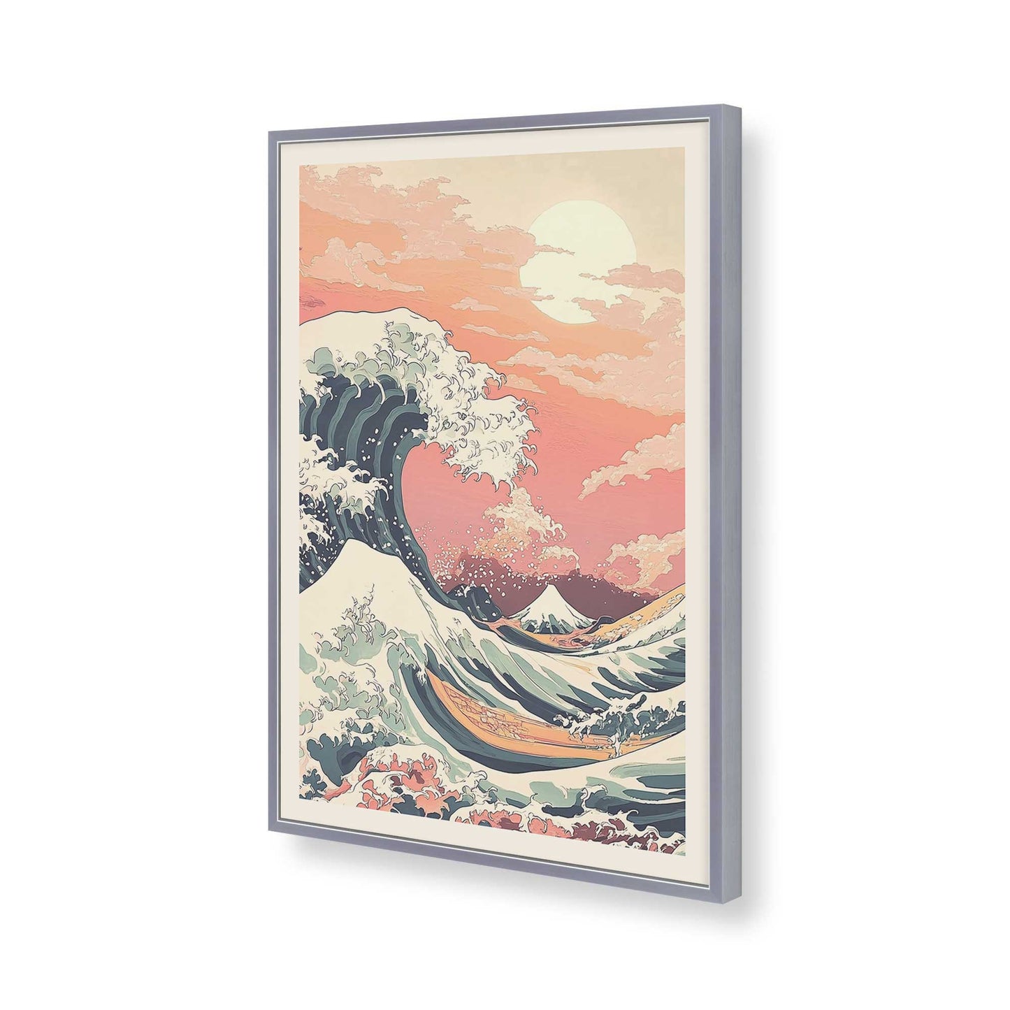 [Color:Polished Chrome], Picture of art in a Polished Chrome frame of the corner