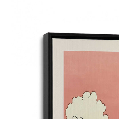 [Color:Satin Black], Picture of art in a Satin Black frame at an angle