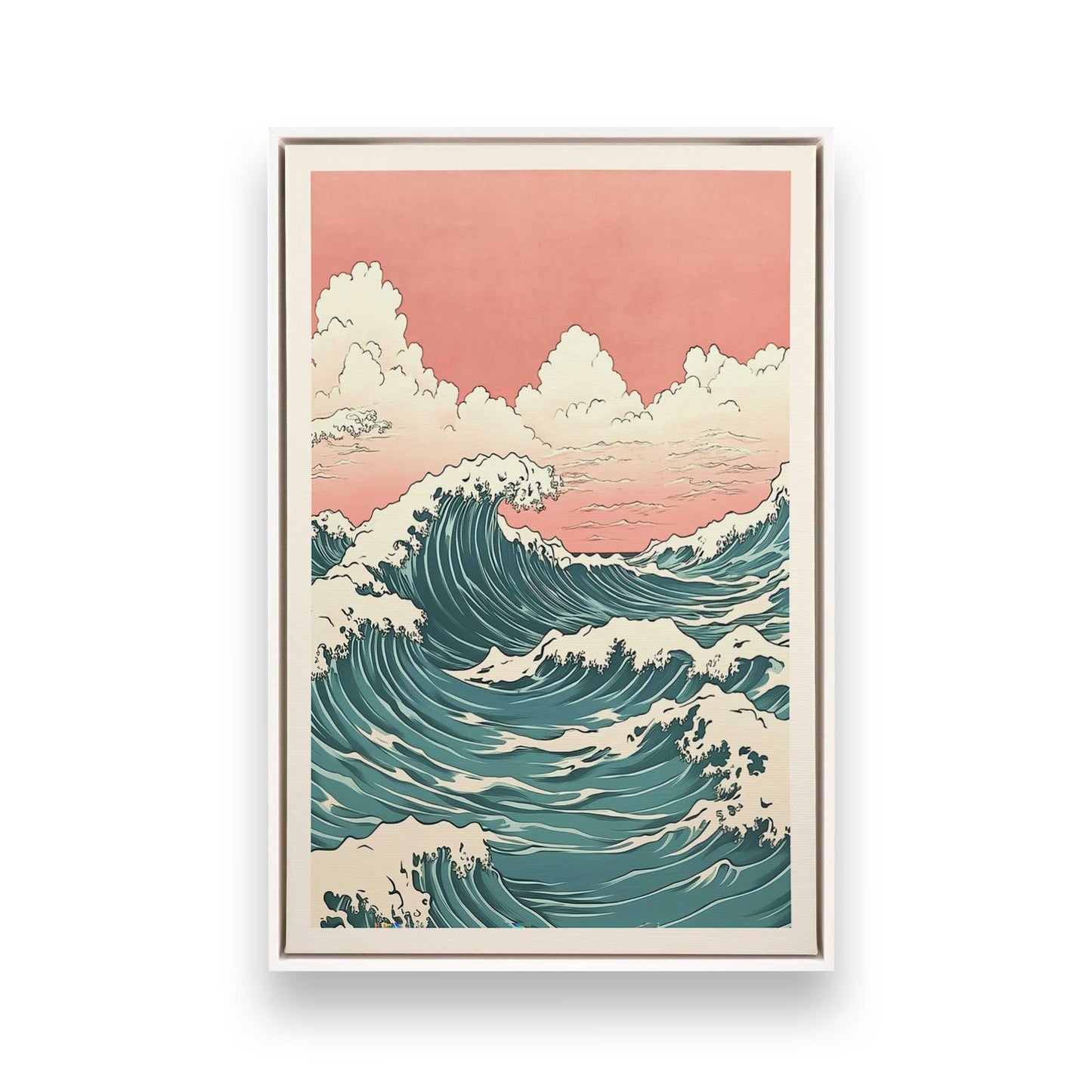 [Color:Opaque White], Picture of art in a White frame