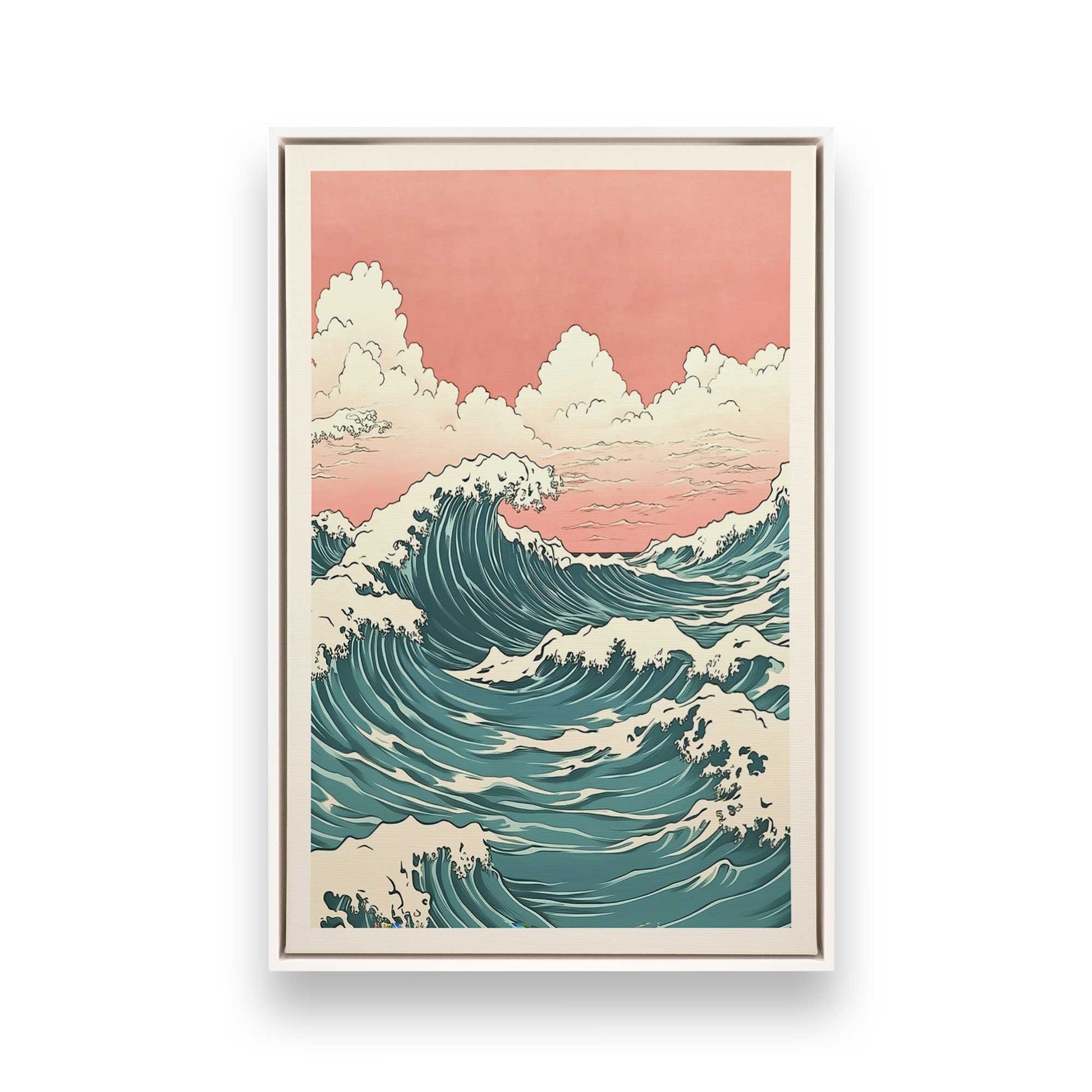 [Color:Opaque White], Picture of art in a White frame