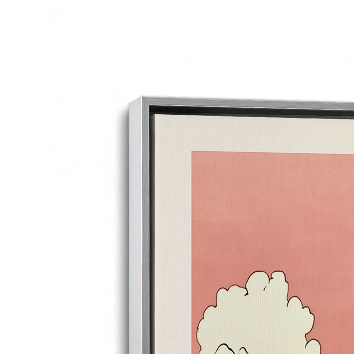 [Color:Polished Chrome], Picture of art in a Polished Chrome frame at an angle