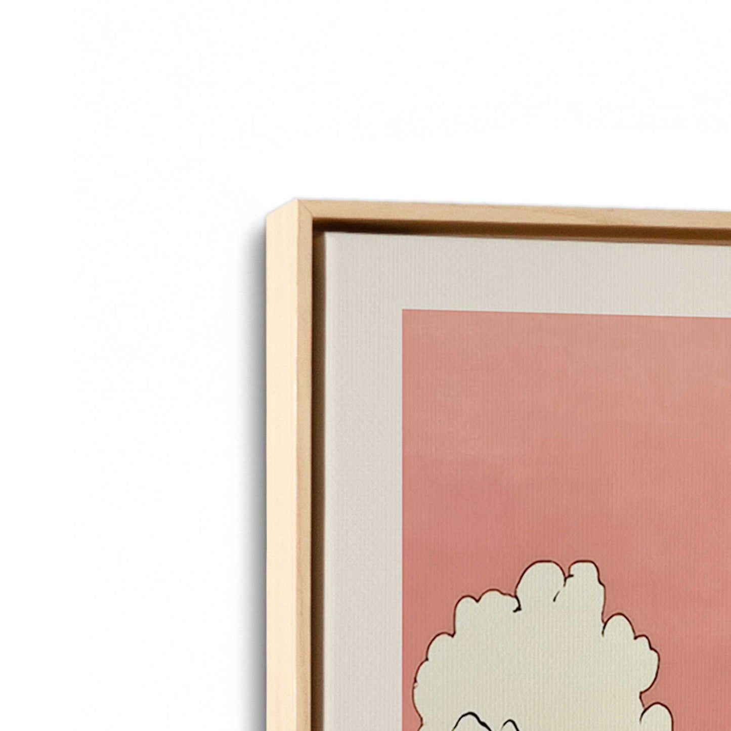 [Color:American Maple], Picture of art in a American Maple frame at an angle