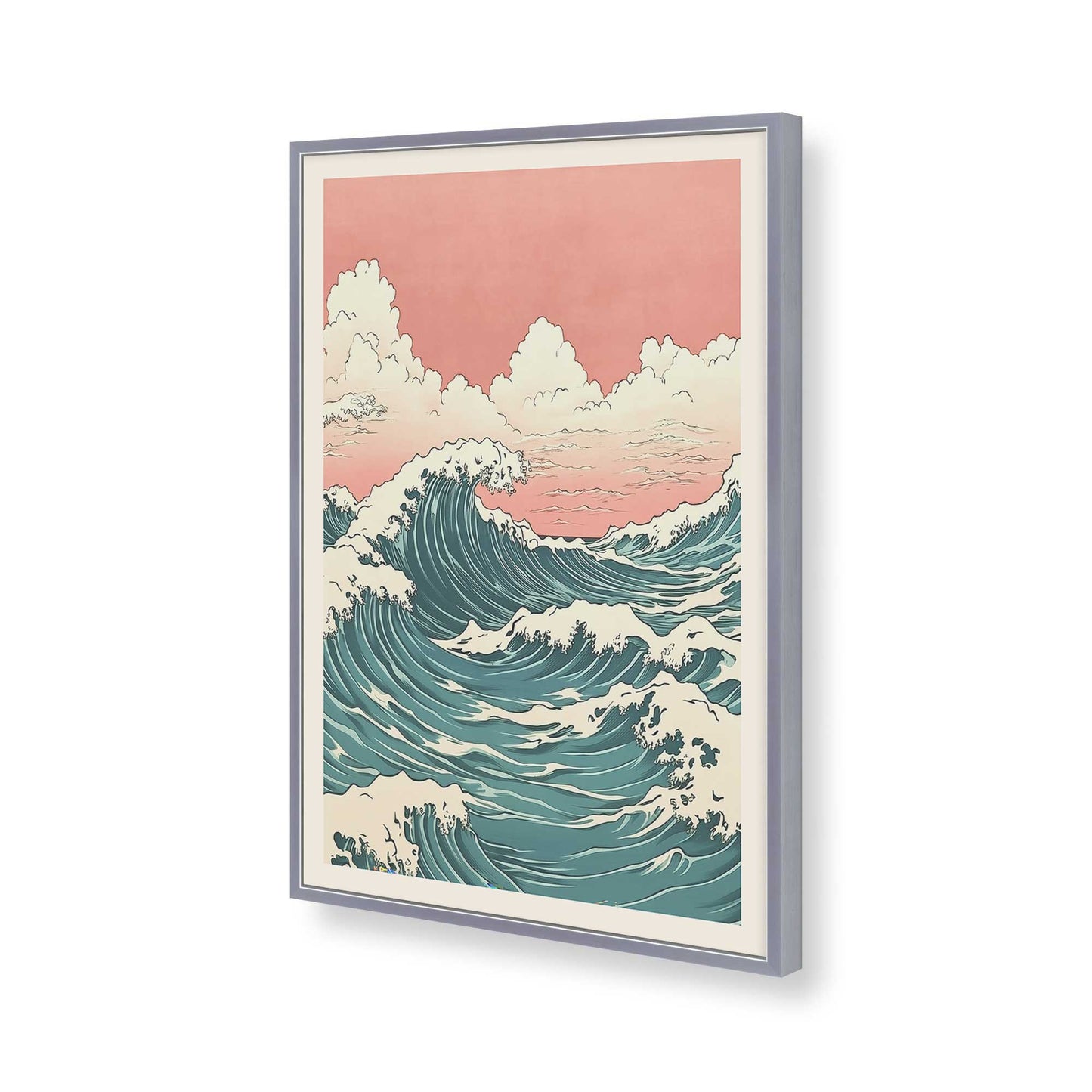 [Color:Polished Chrome], Picture of art in a Polished Chrome frame of the corner