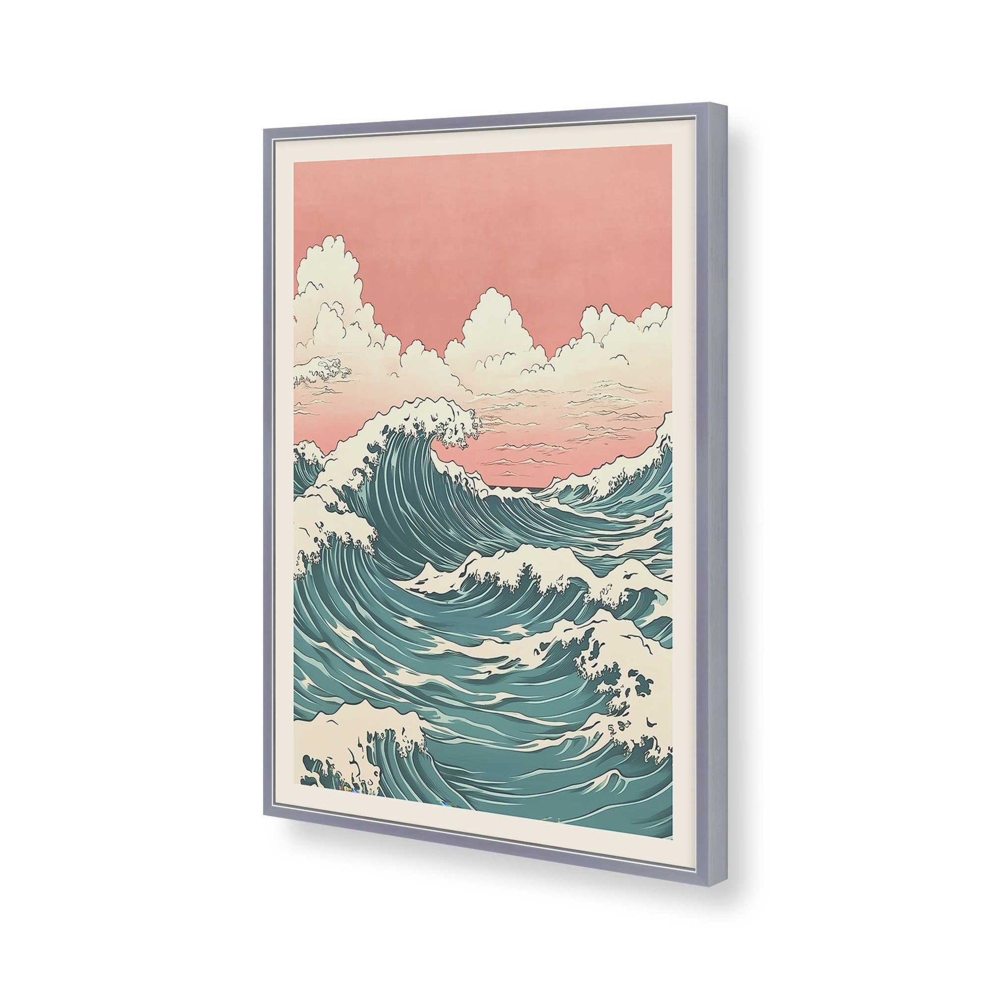 [Color:Polished Chrome], Picture of art in a Polished Chrome frame of the corner