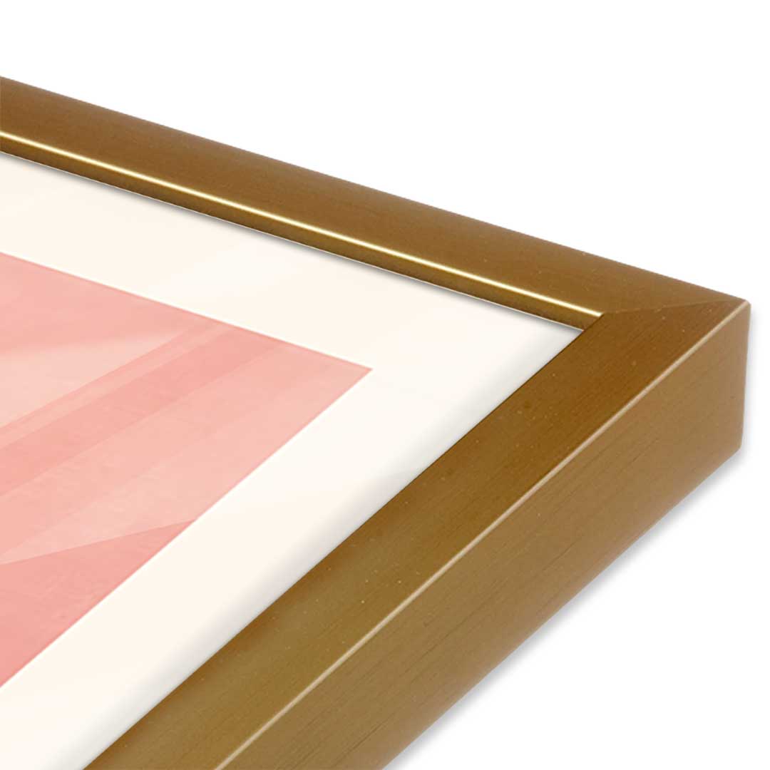 [Color:Polished Gold], Picture of art in a Polished Gold frame at an angle