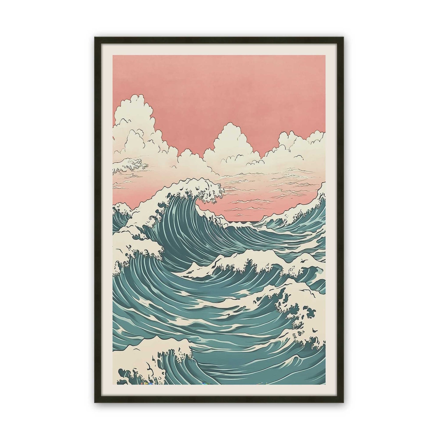 [Color:Satin Black], Picture of art in a Satin Black frame