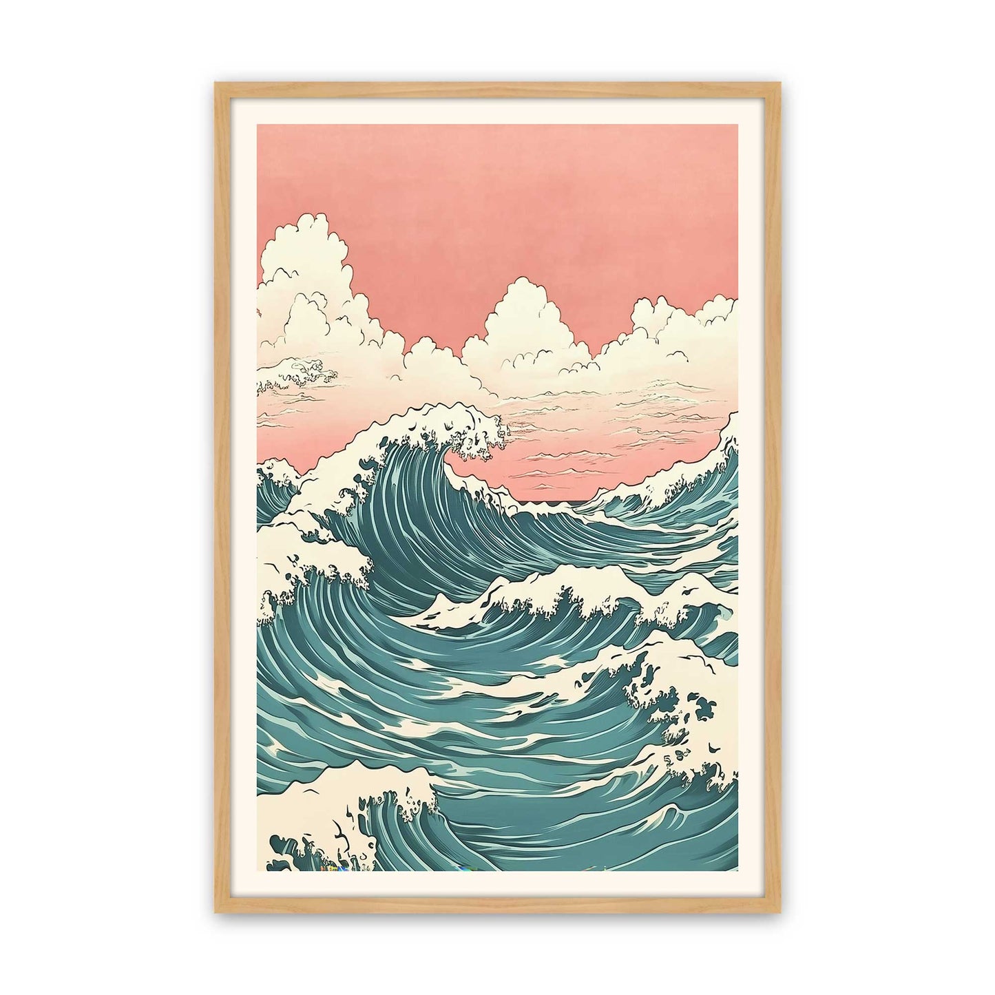 [Color:American Maple], Picture of art in a American Maple frame