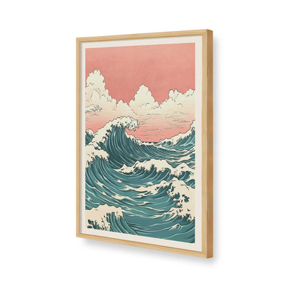 [Color:American Maple], Picture of art in a American Maple frame of the corner