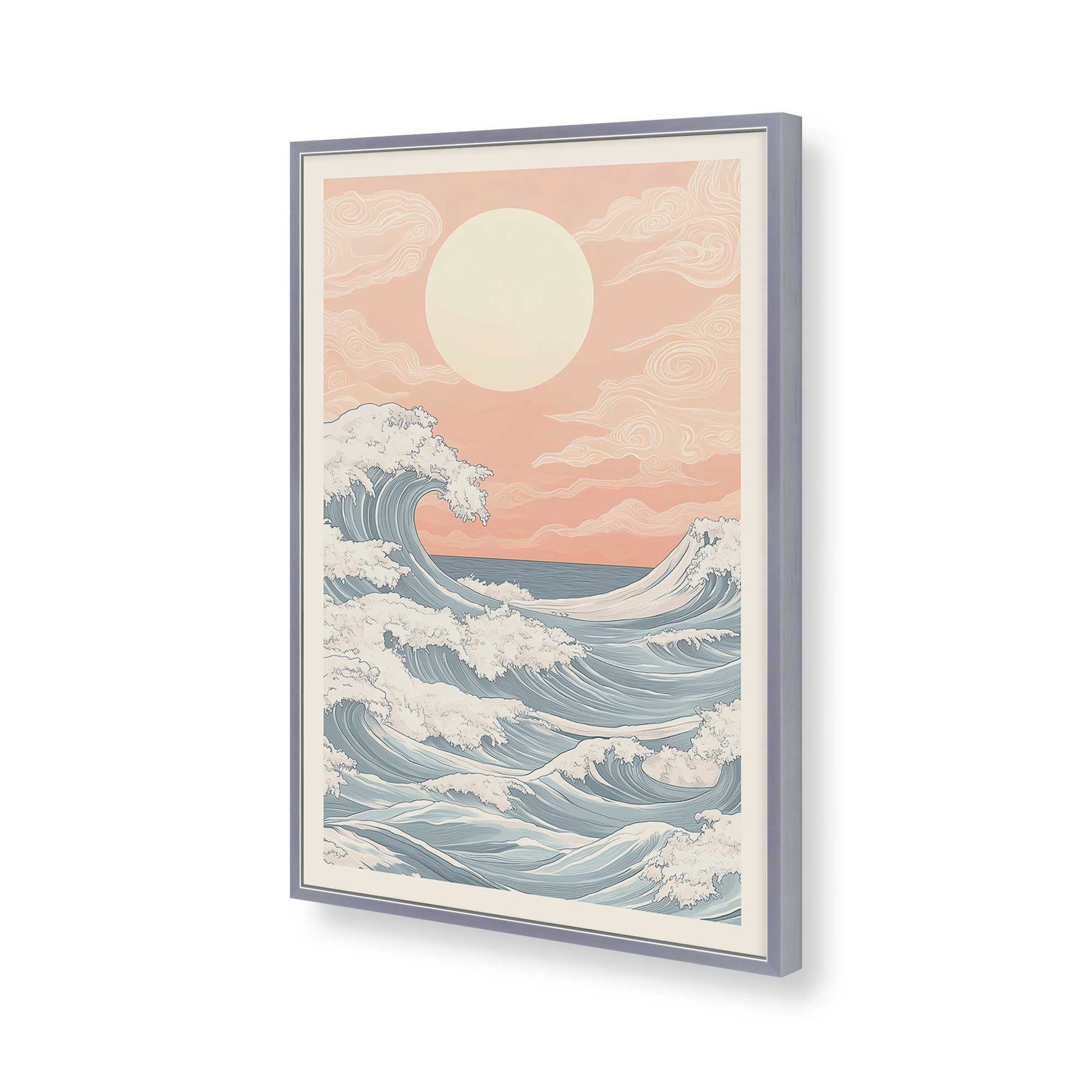 [Color:Polished Chrome], Picture of art in a Polished Chrome frame of the corner