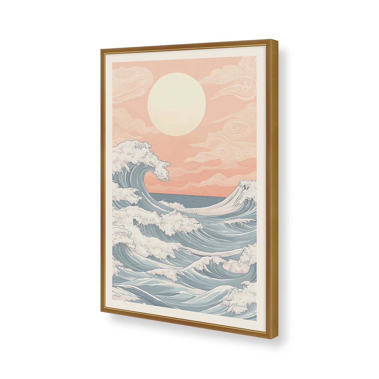 [Color:Polished Gold], Picture of art in a Polished Gold frame of the corner