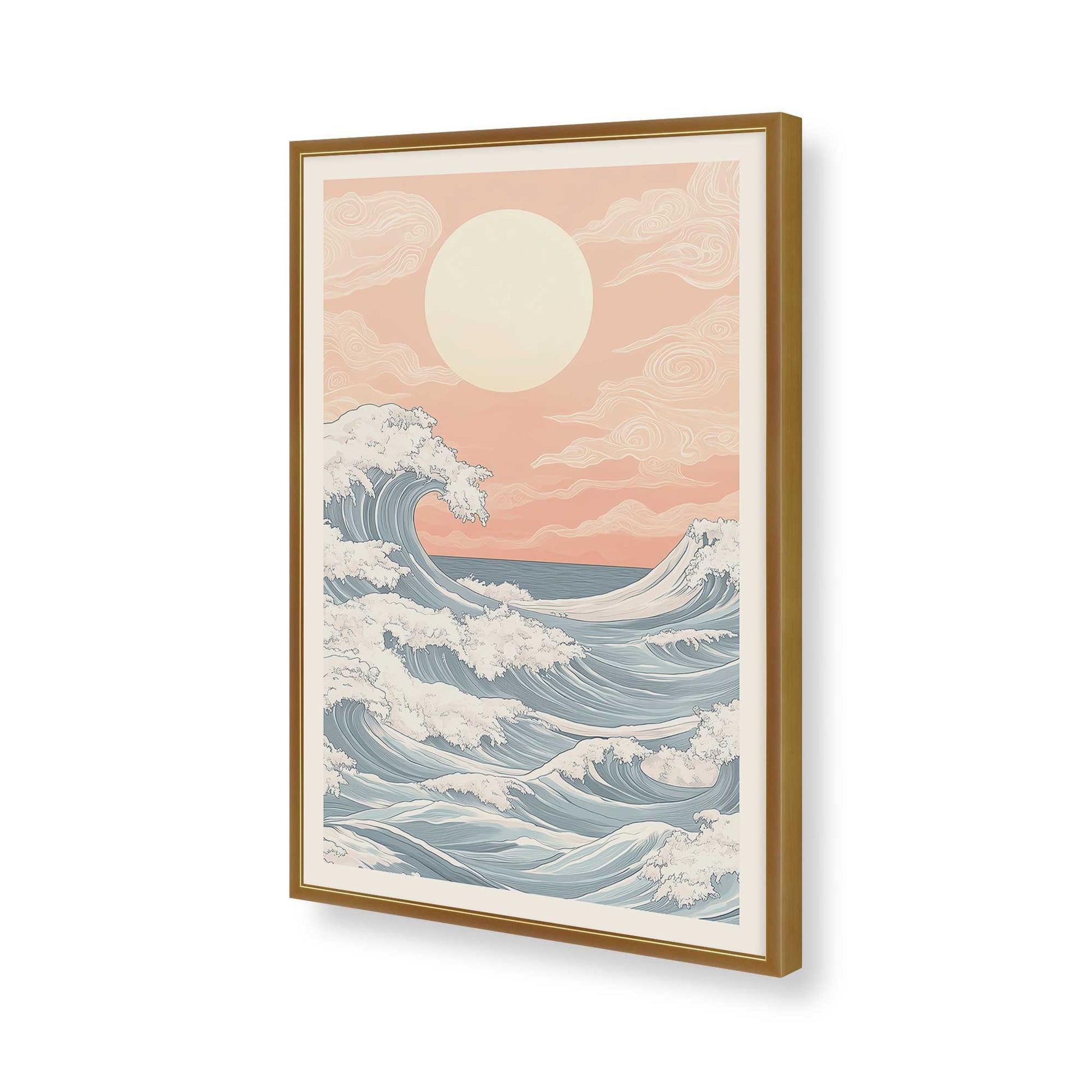 [Color:Polished Gold], Picture of art in a Polished Gold frame of the corner