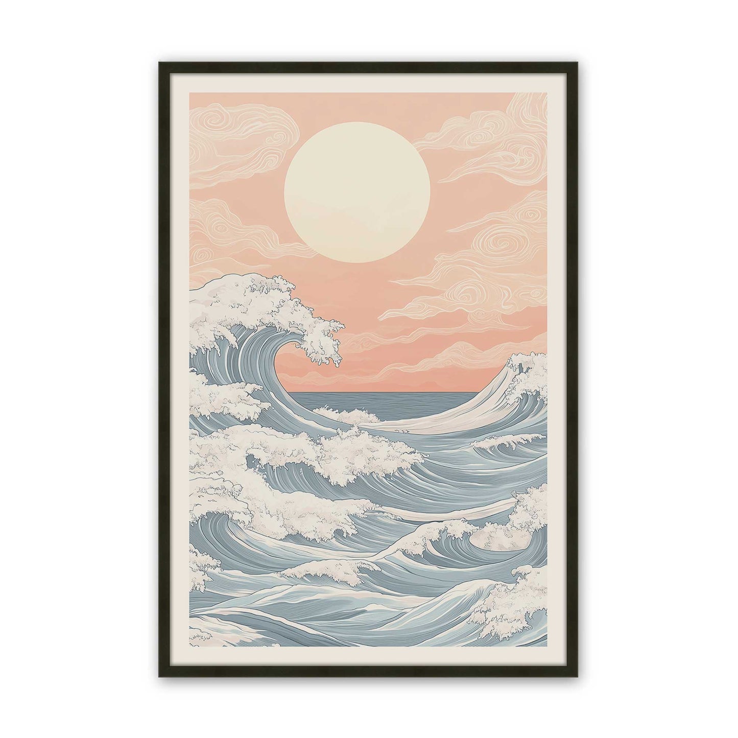 [Color:Satin Black], Picture of art in a Satin Black frame