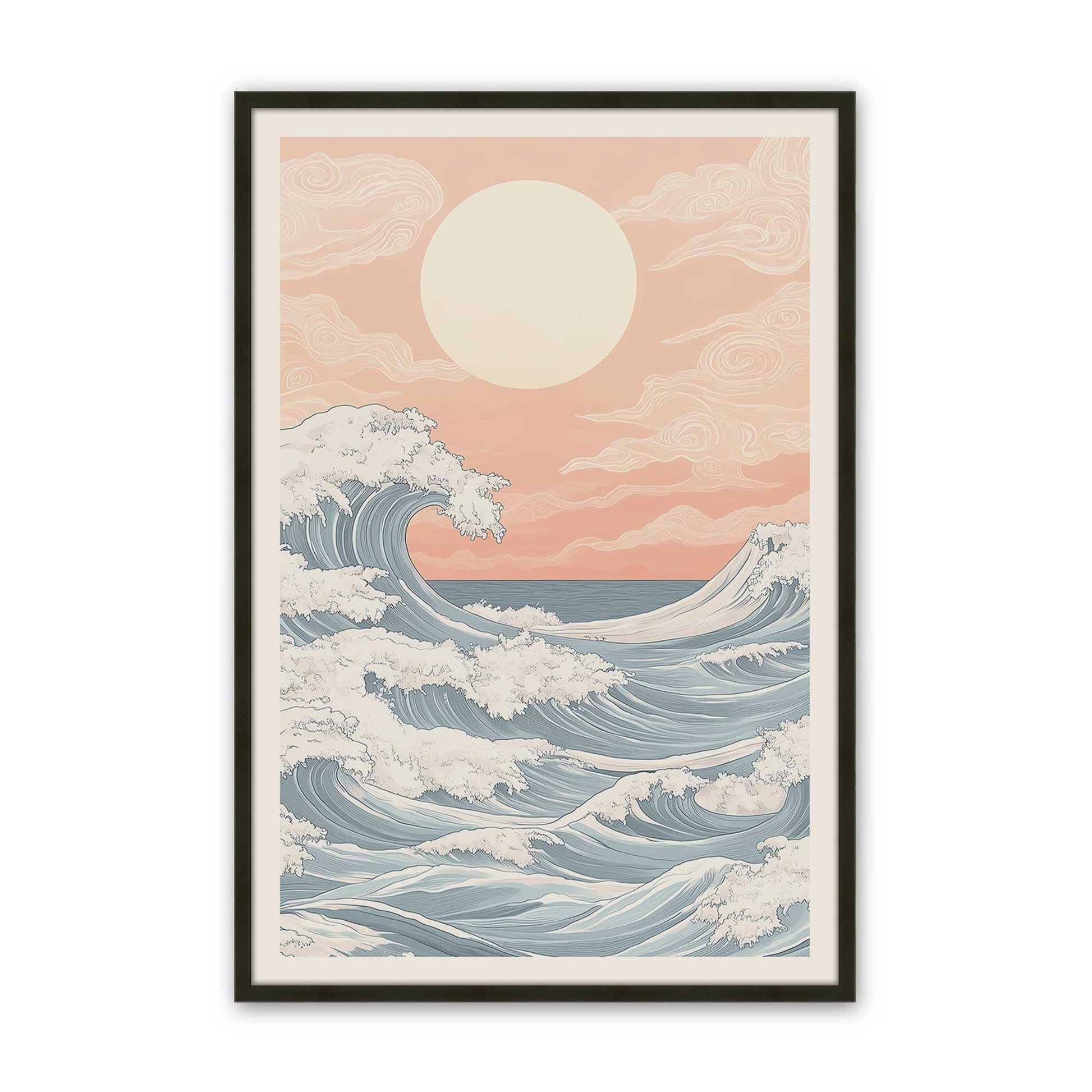 [Color:Satin Black], Picture of art in a Satin Black frame