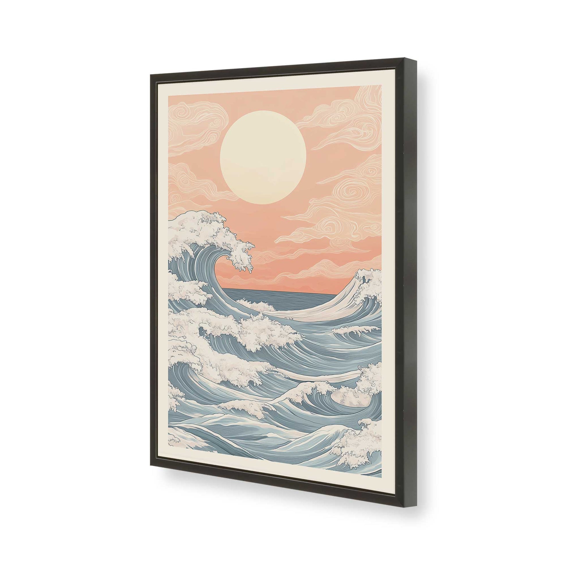 [Color:Satin Black], Picture of art in a Satin Black frame of the corner