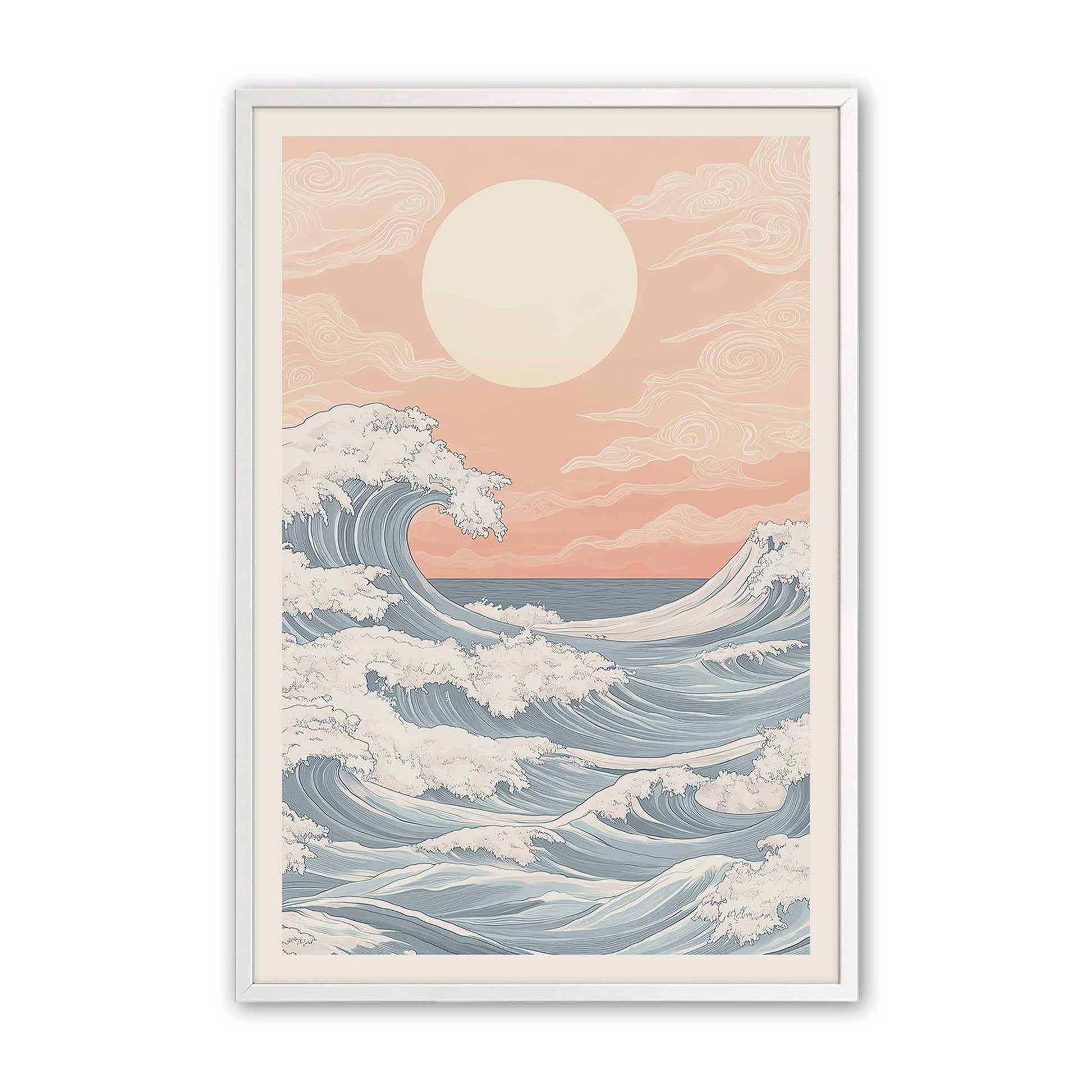 [Color:Opaque White], Picture of art in a Opaque White frame