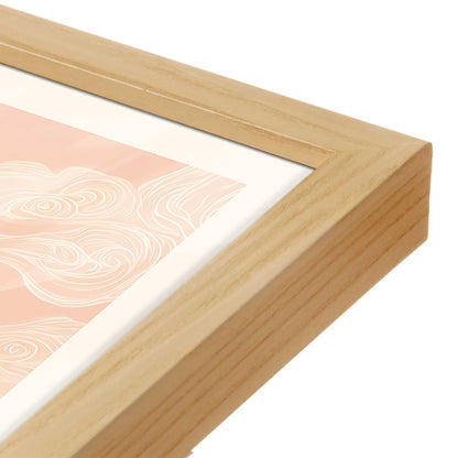 [Color:American Maple], Picture of art in a American Maple frame at an angle