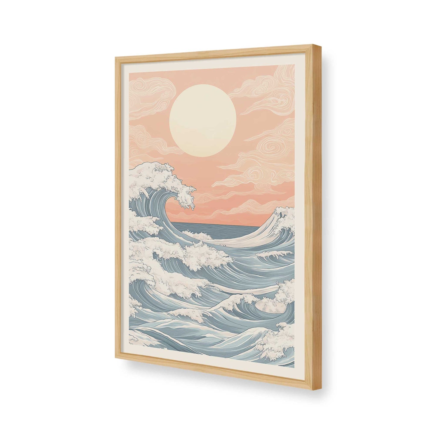 [Color:American Maple], Picture of art in a American Maple frame of the corner