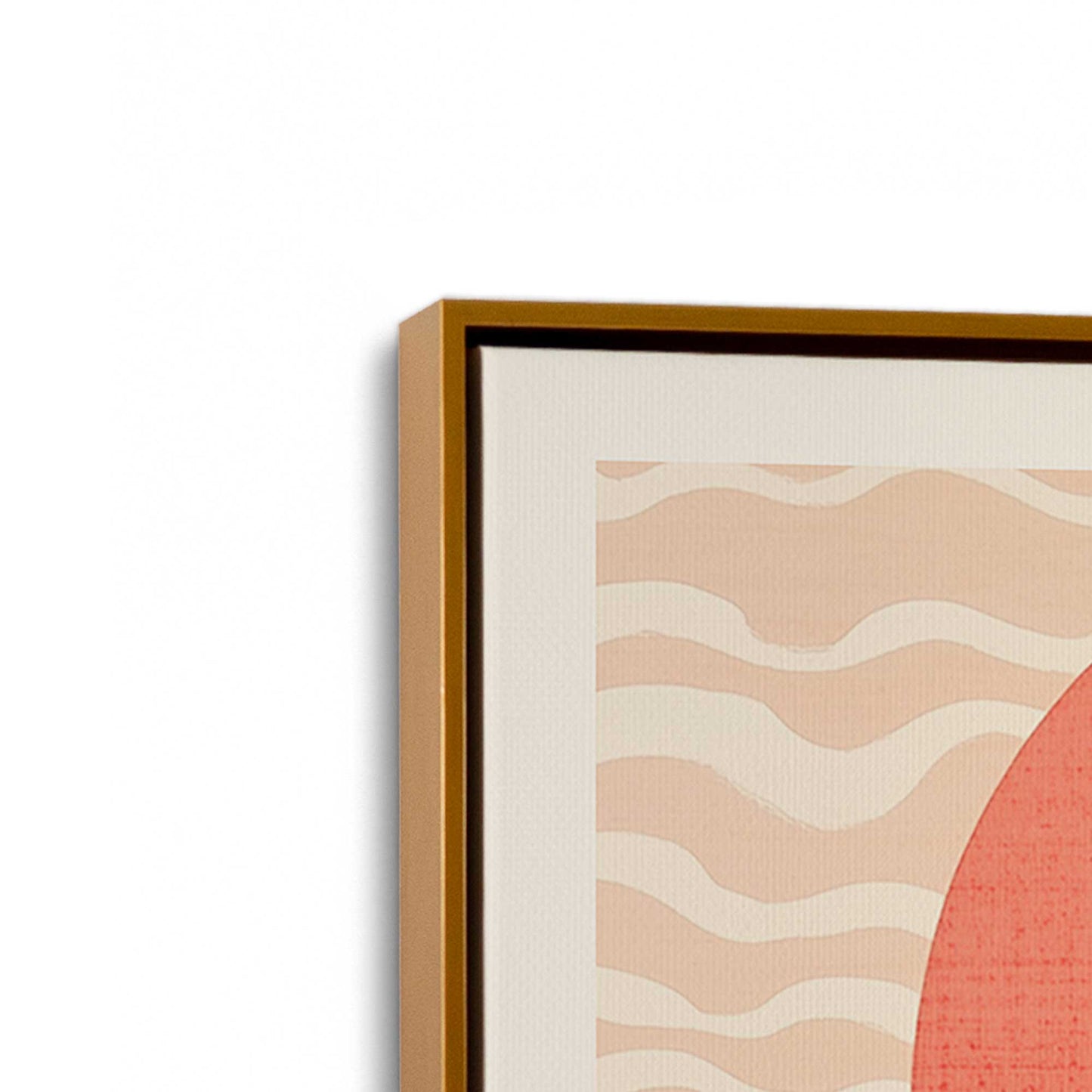 [Color:Polished Gold], Picture of art in a Polished Gold frame at an angle