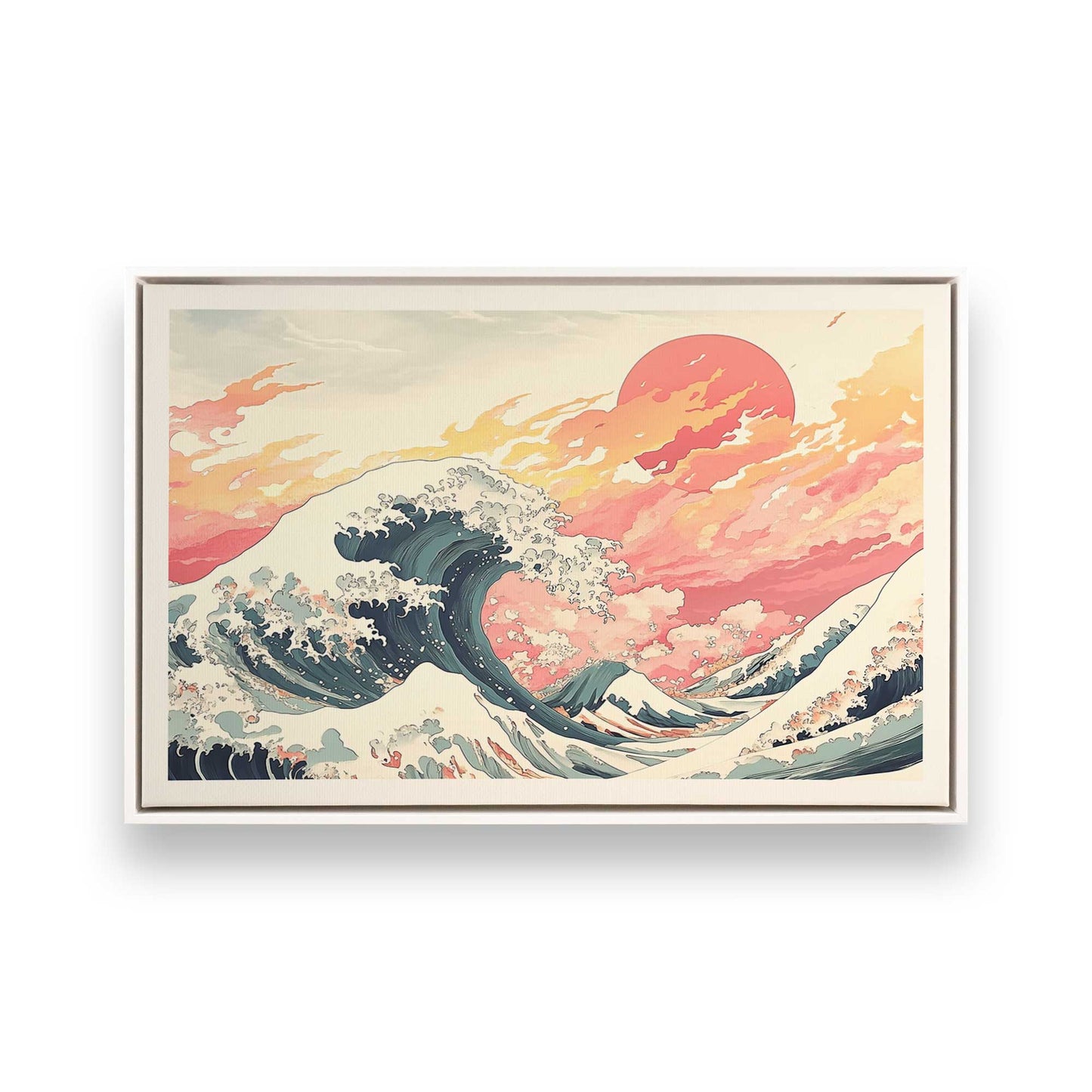 [Color:Opaque White], Picture of art in a White frame