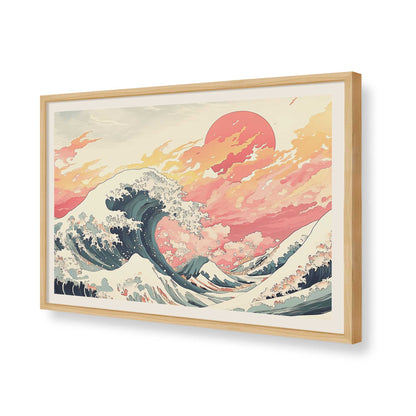 [Color:American Maple], Picture of art in a American Maple frame of the corner