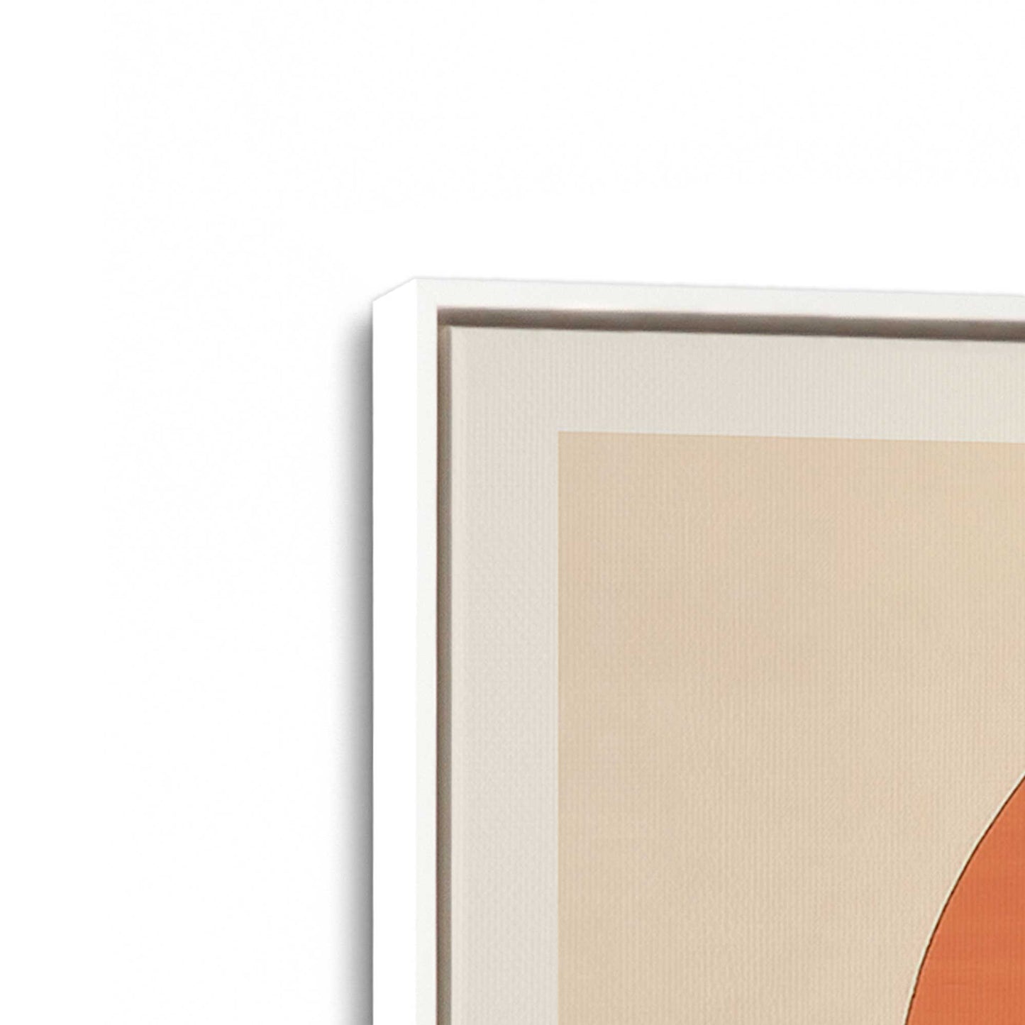 [Color:Opaque White], Picture of art in a White frame at an angle