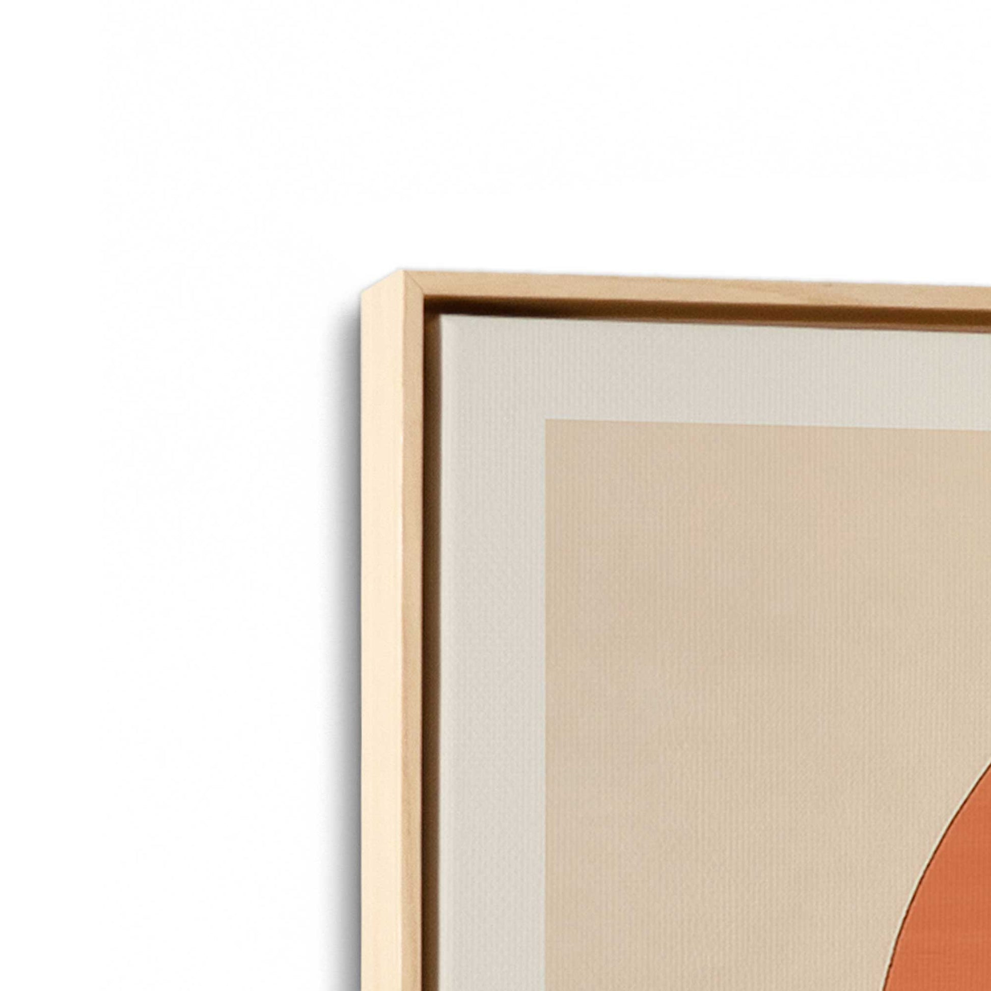 [Color:American Maple], Picture of art in a American Maple frame at an angle