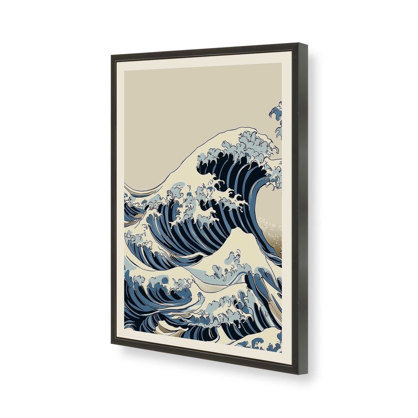[Color:Satin Black], Picture of art in a Satin Black frame of the corner