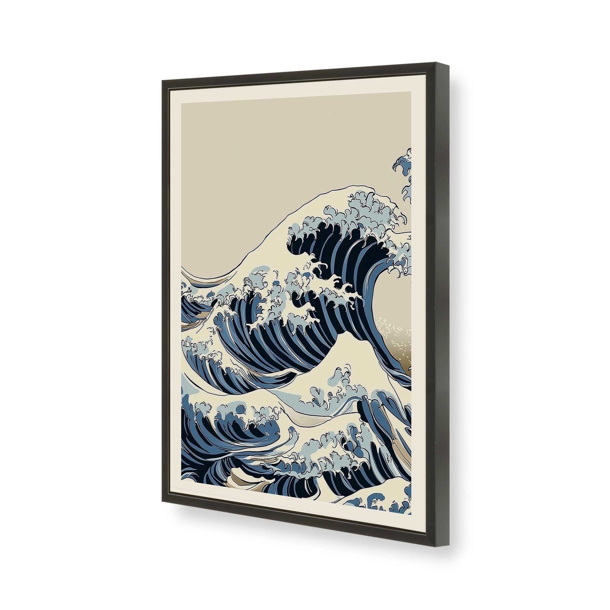 [Color:Satin Black], Picture of art in a Satin Black frame of the corner