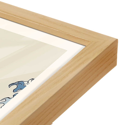 [Color:American Maple], Picture of art in a American Maple frame at an angle