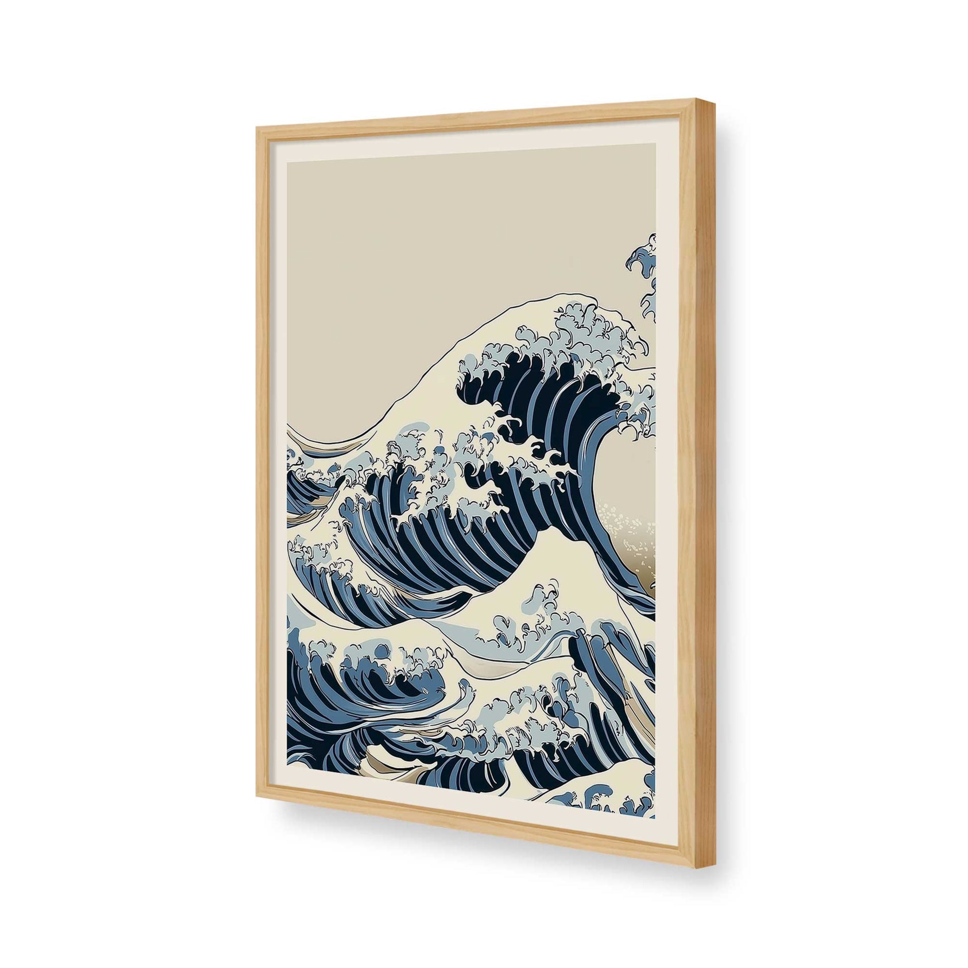 [Color:American Maple], Picture of art in a American Maple frame of the corner