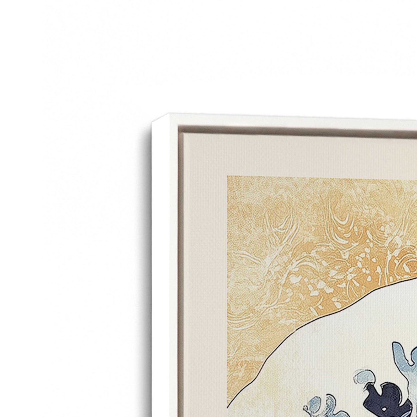 [Color:Opaque White], Picture of art in a White frame at an angle