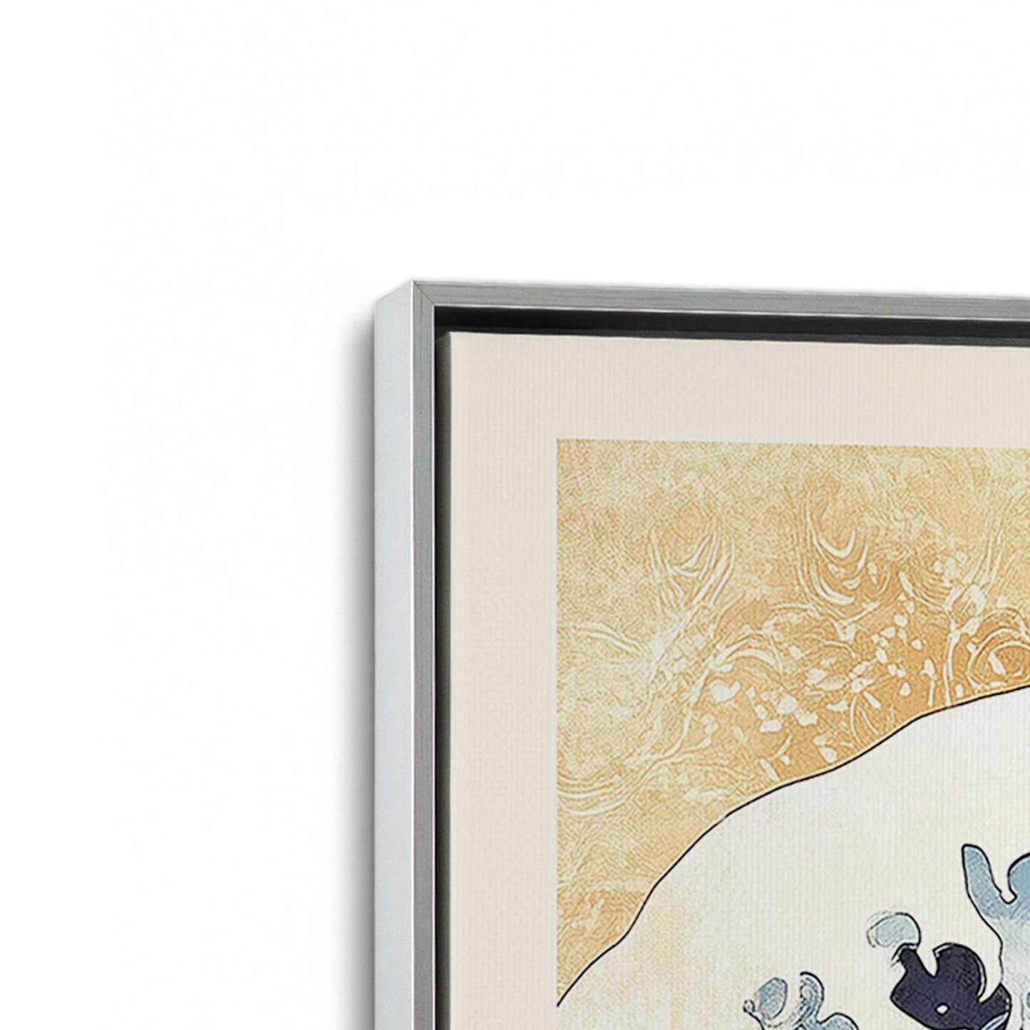 [Color:Polished Chrome], Picture of art in a Polished Chrome frame at an angle