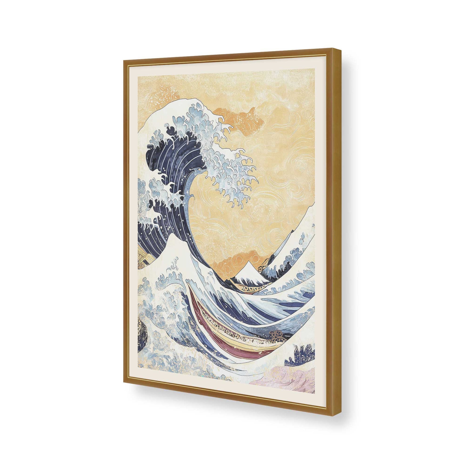 [Color:Polished Gold], Picture of art in a Polished Gold frame of the corner