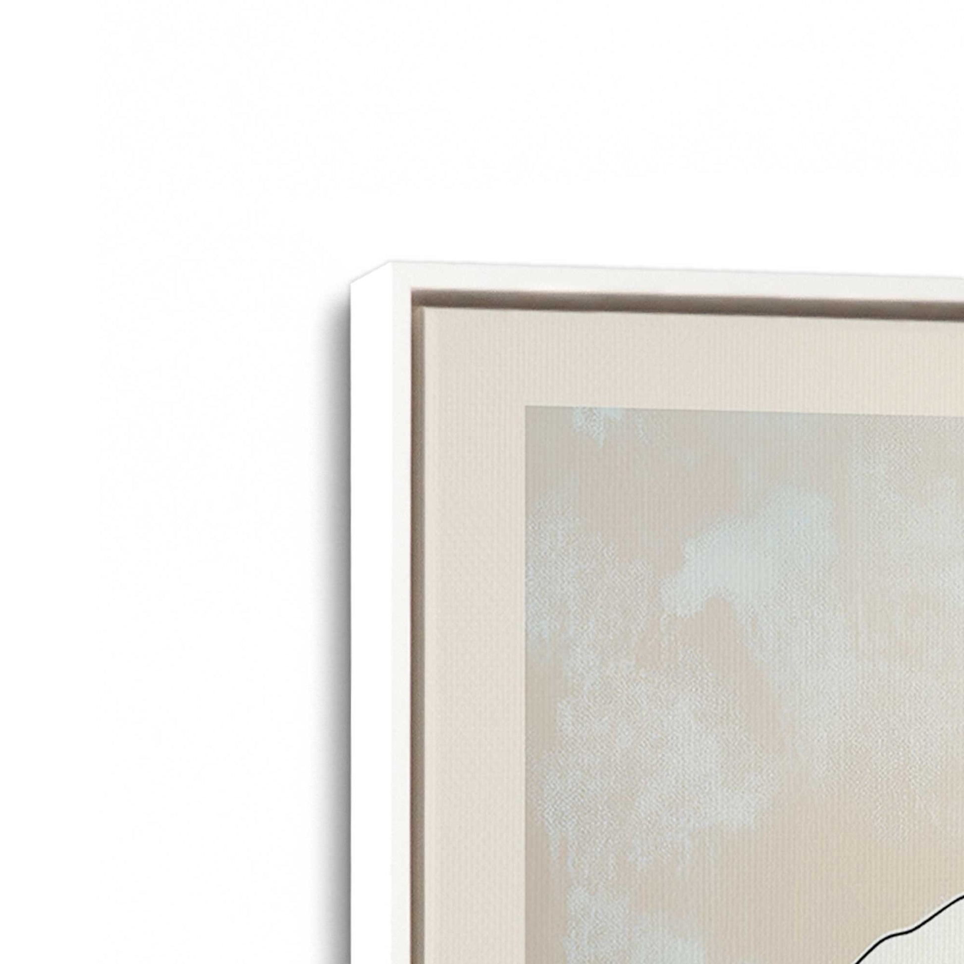 [Color:Opaque White], Picture of art in a White frame at an angle