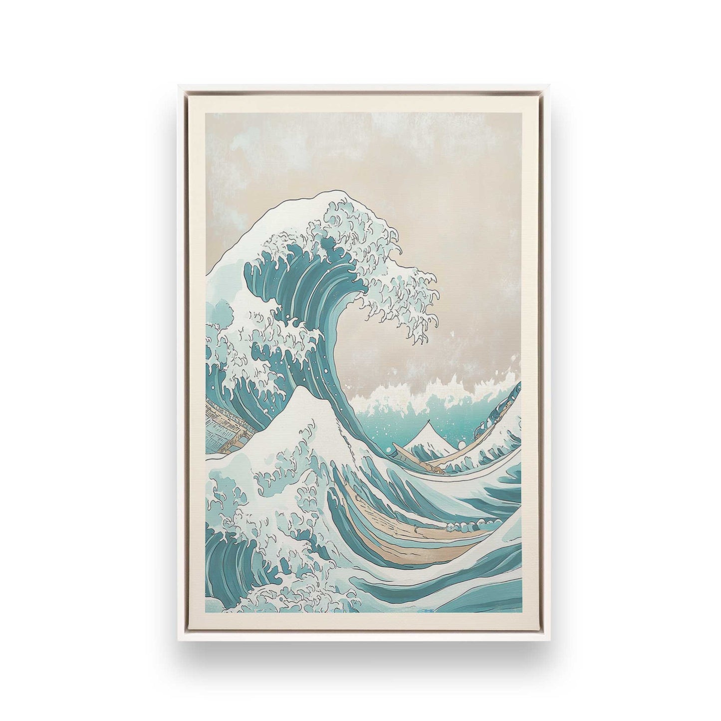 [Color:Opaque White], Picture of art in a White frame