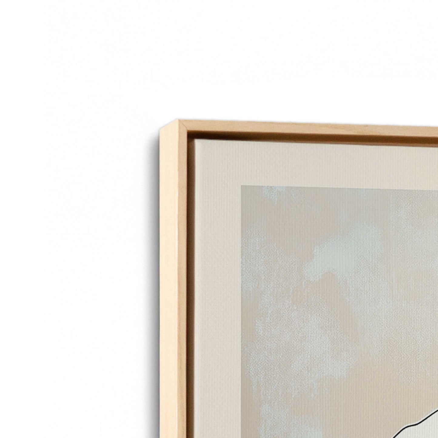 [Color:American Maple], Picture of art in a American Maple frame at an angle
