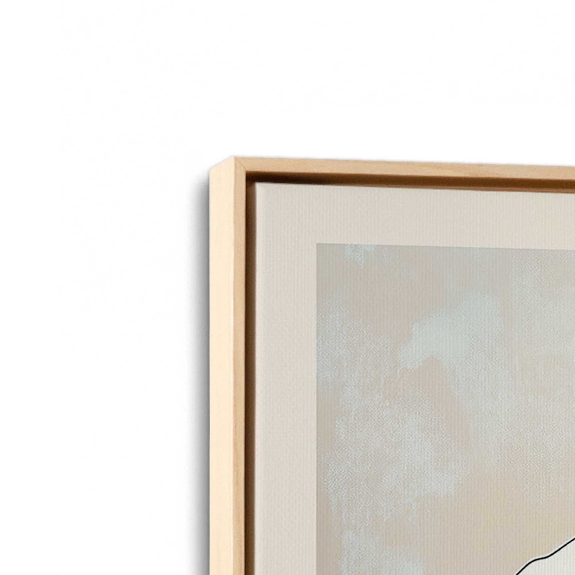 [Color:American Maple], Picture of art in a American Maple frame at an angle